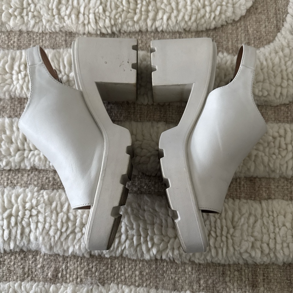 White Dolce Vita Block Heels